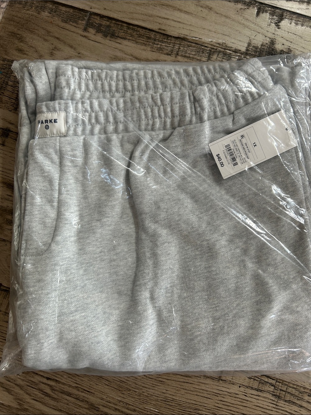 Light Gray Sweatpants - Parke x Target plus size 1X boxer elastic waist NWT